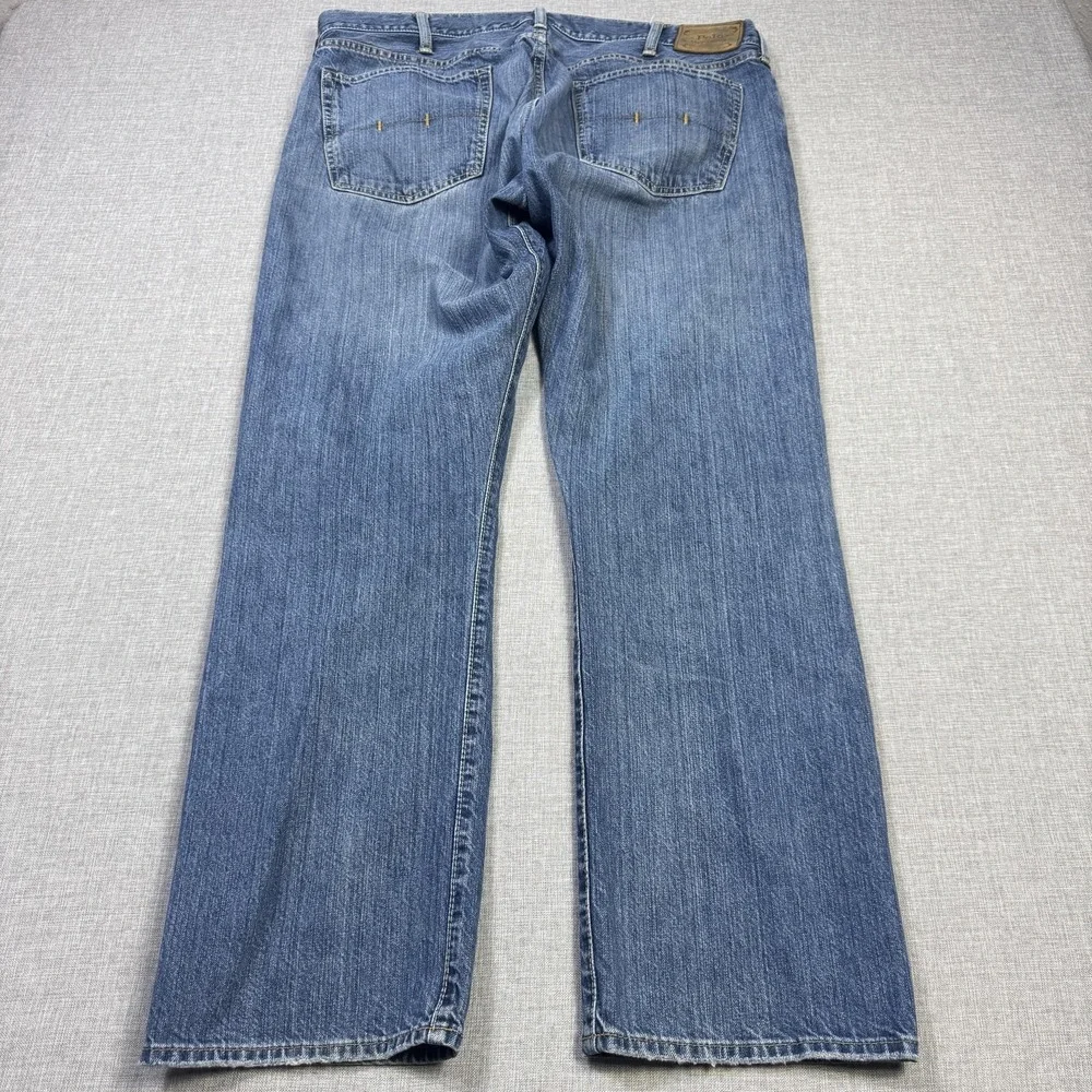Polo Ralph Lauren Jeans Mens 38x30‎ Hampton Straight Blue Light Wash Denim